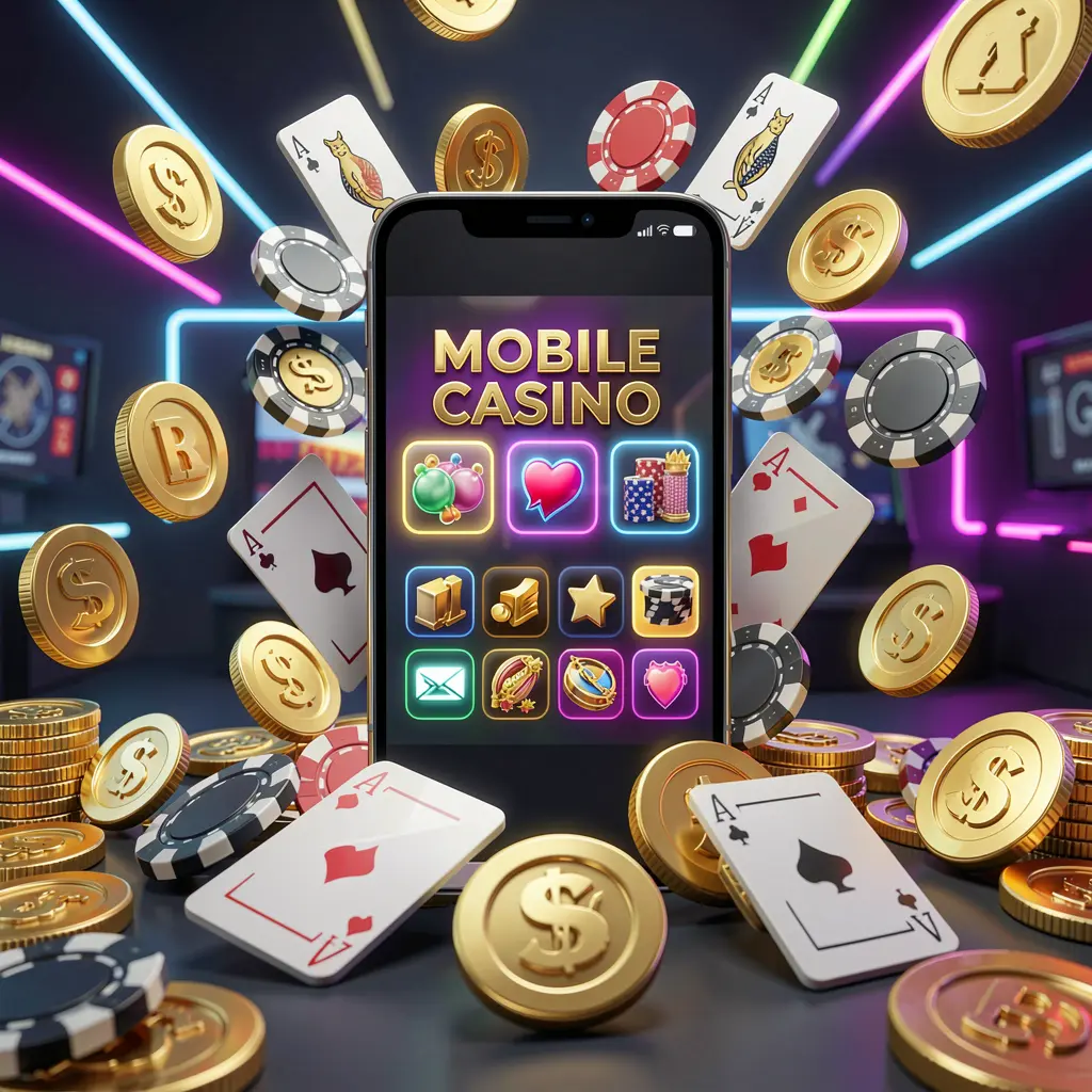600VIP mobile casino homepage concept showing a smartphone surrounded by golden coins, chips, cards, and glowing icons on a modern dark background with neon accents 600VIP mobile casino homepage concept showing a smartphone surrounded by golden coins, chips, cards, and glowing icons on a modern dark background with neon accents